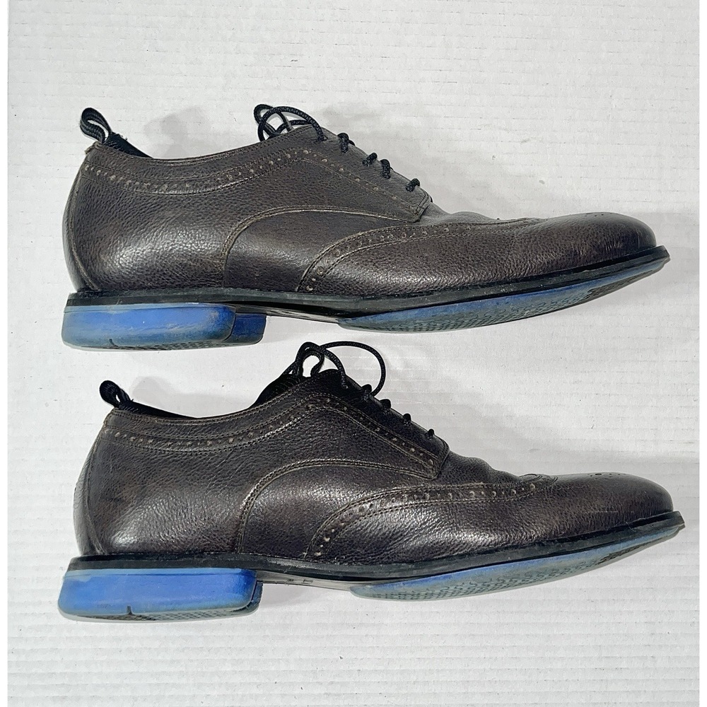 Cole Haan Grand.OS Wingtip Shoes Men's 9.5 Brown Oxford Dark Academia C31355
